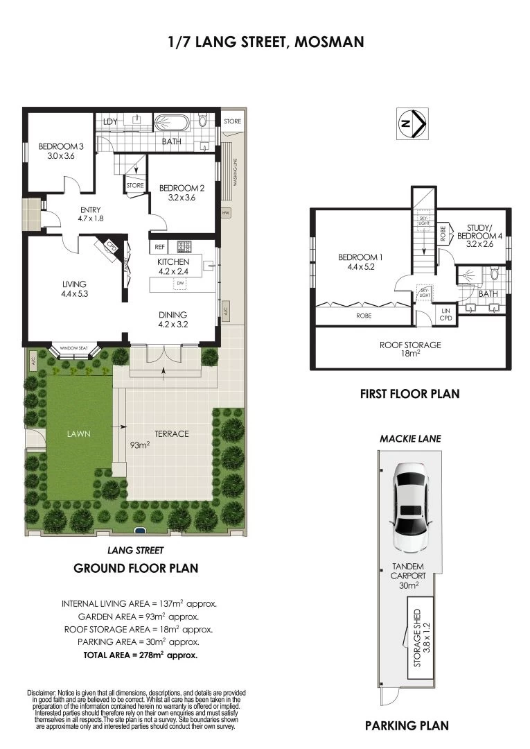 1/7 Lang Street, Mosman NSW 2088 Floor Plan