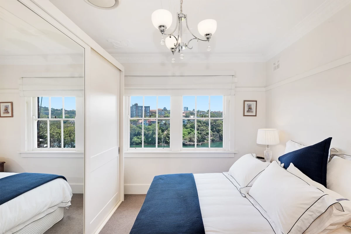 Bright bedroom with a scenic view and ample storage - 10/20 Musgrave Street Mosman, NSW 2088