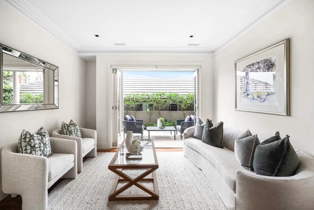 Comfortable lounge area with outdoor access - 14A Musgrave Street, Mosman, NSW 2088