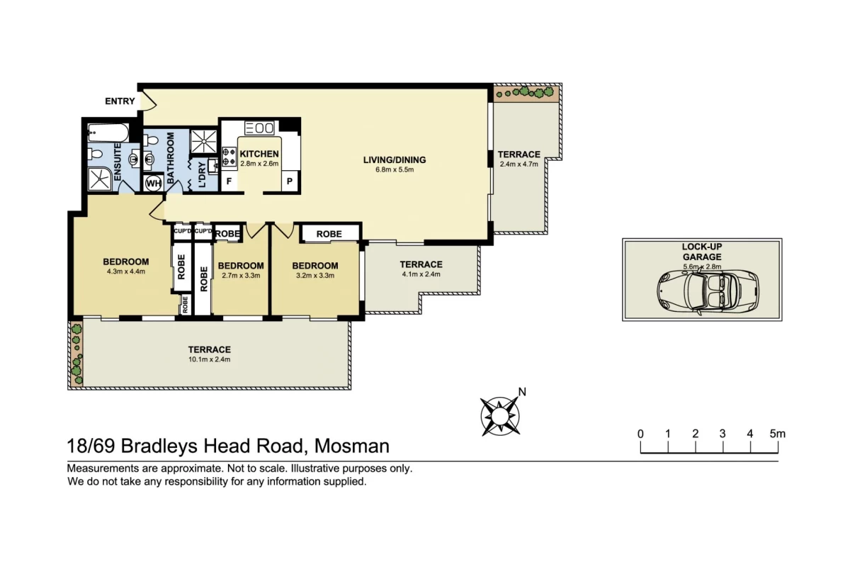 18/69 Bradleys Head Road, Mosman, NSW 2088 Floor Plan