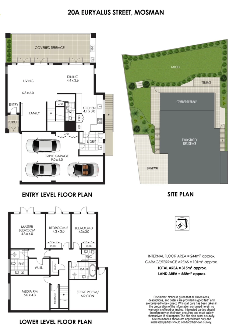 20A Euryalus Street, Mosman, NSW 2088 Floor Plan