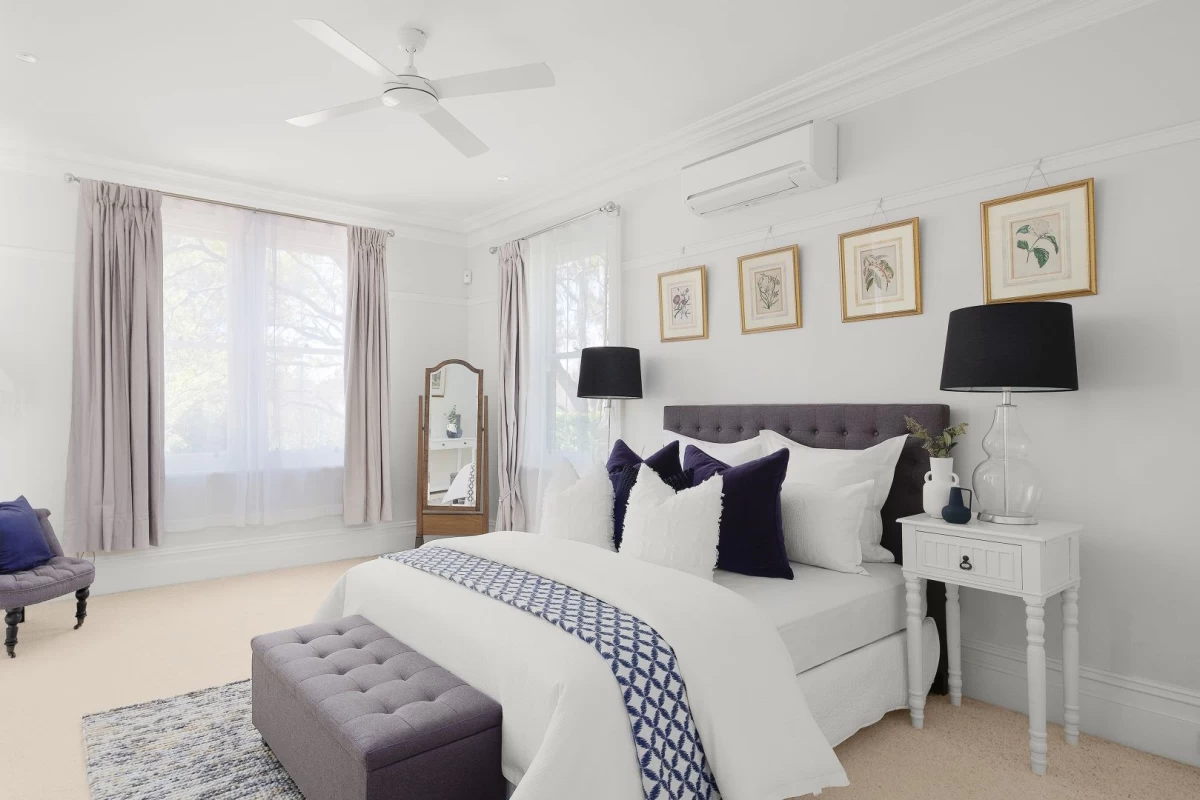 Spacious bedroom with large windows and good natural light - 248 Longueville Road, Lane Cove, NSW 2066