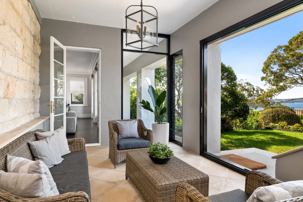 Bright sunroom with garden views and large glass doors - 3 Little Street, Mosman, NSW 2088