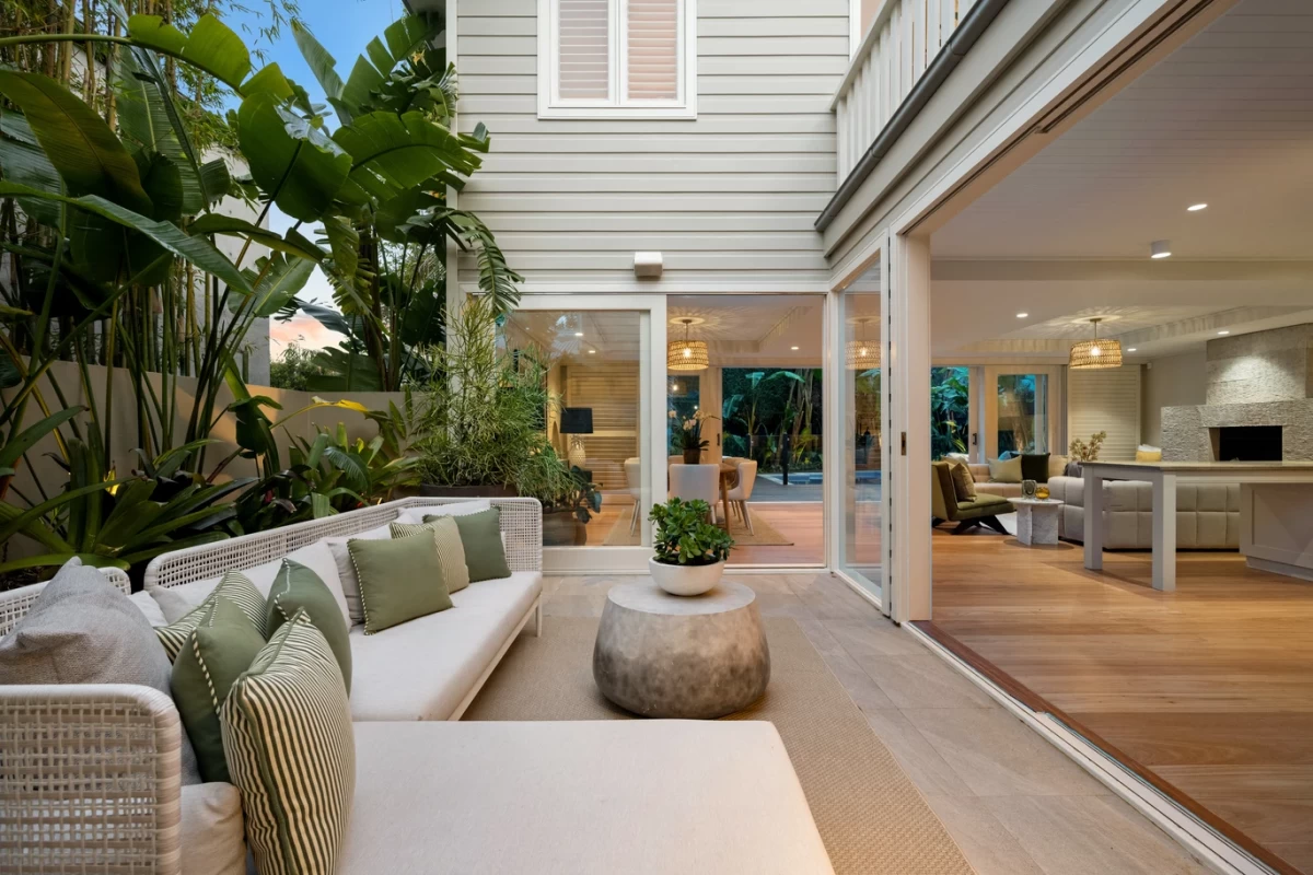 Cosy patio with greenery and easy access to indoor living spaces - 30 Lower Almora Street, Mosman, NSW 2088