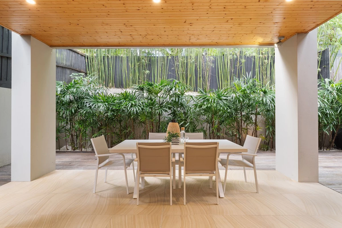 Covered patio with surrounding greenery, ideal for entertaining and relaxing - 5/36-38 Austin Street, Lane Cove, NSW 2066