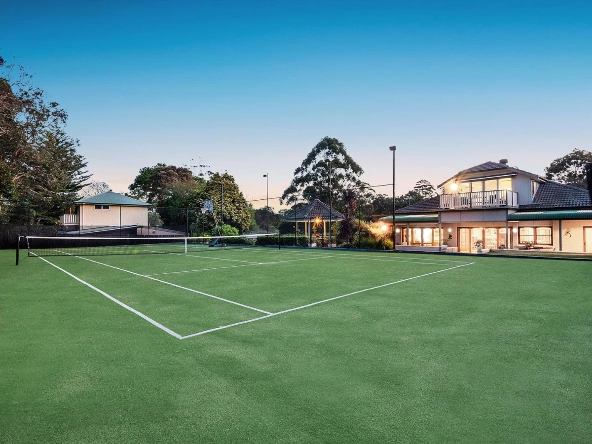 Private tennis court offering exercise and entertainment at home - 58 Phoenix Street, Lane Cove, NSW 2066