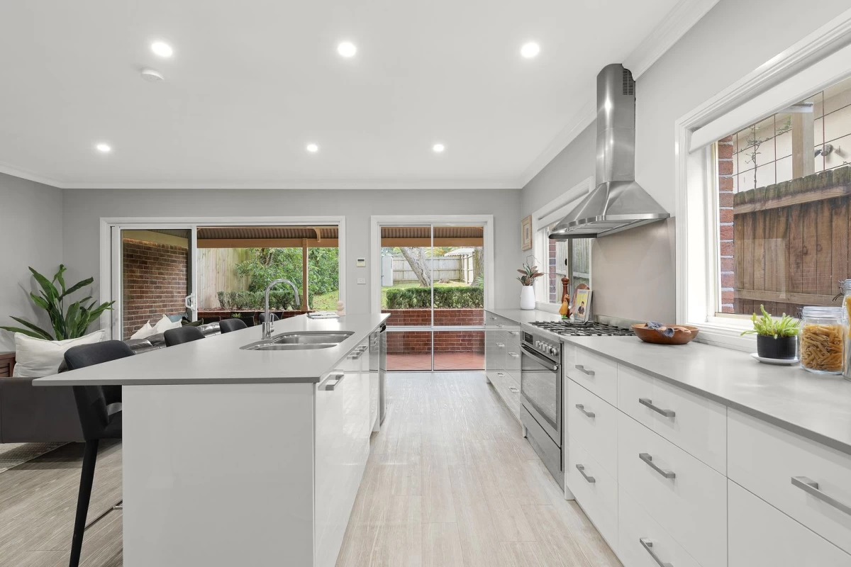 A spacious, modern kitchen with ample natural light and plenty of storage - 67 Hallam Avenue, Lane Cove, NSW 2066