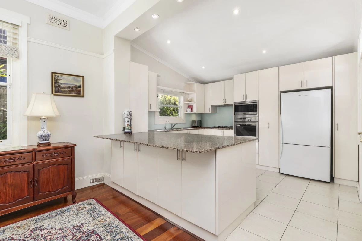 Modern kitchen with ample storage and large countertops - 7 Melrose Street, Mosman, NSW 2088